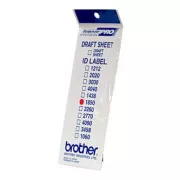 Etiketten für Brother-Stempel, ID1850, 18x50mm, 12 Stück, mit transparenter Abdeckung