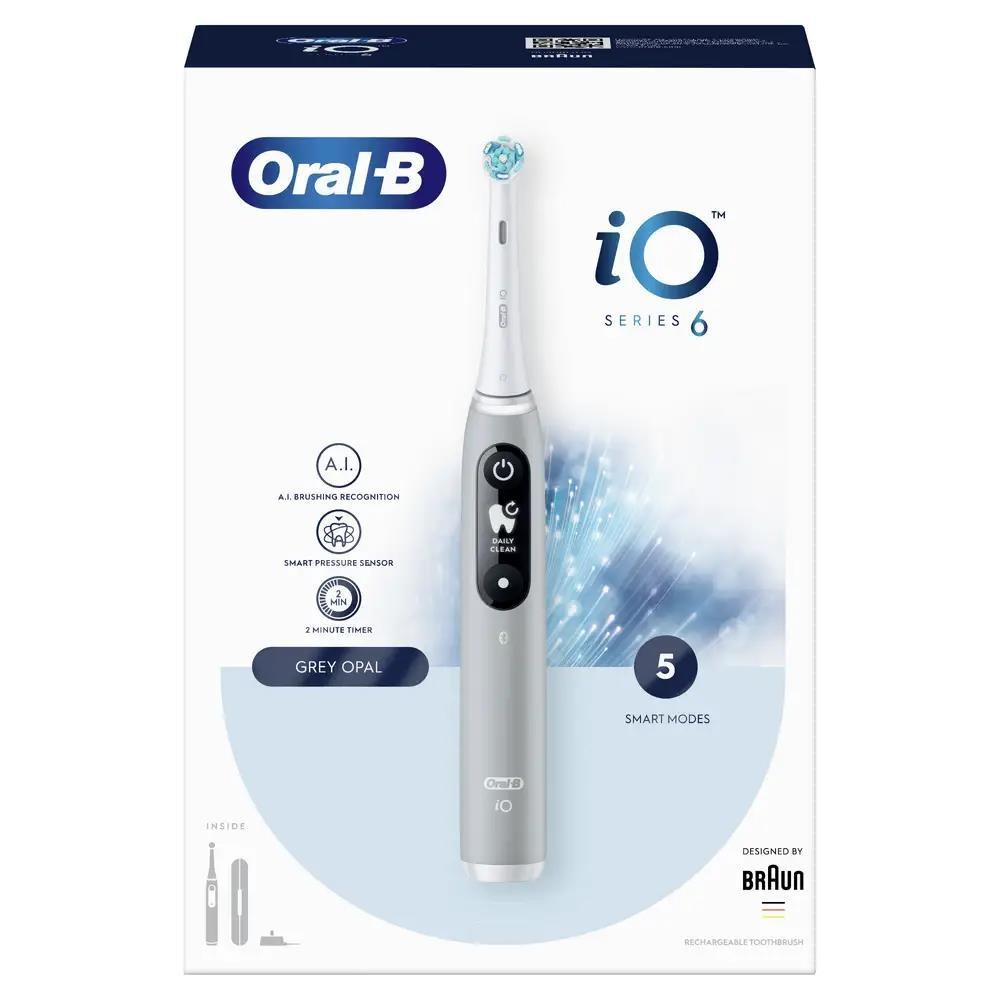 Elektrische Zahnbürste Oral-B iO Series 6 Grey Opal, magnetisch, 5