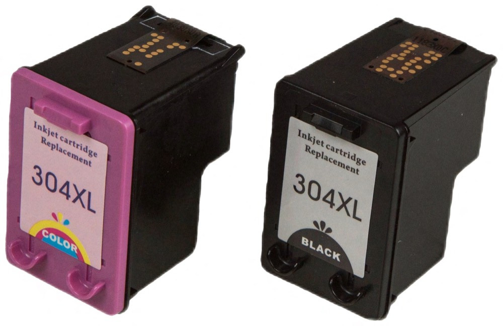 + TonerPartner 304-XL HP (schwarz color Tintenpatrone + farbe) black (N9K07AE, PREMIUM N9K08AE), für MultiPack
