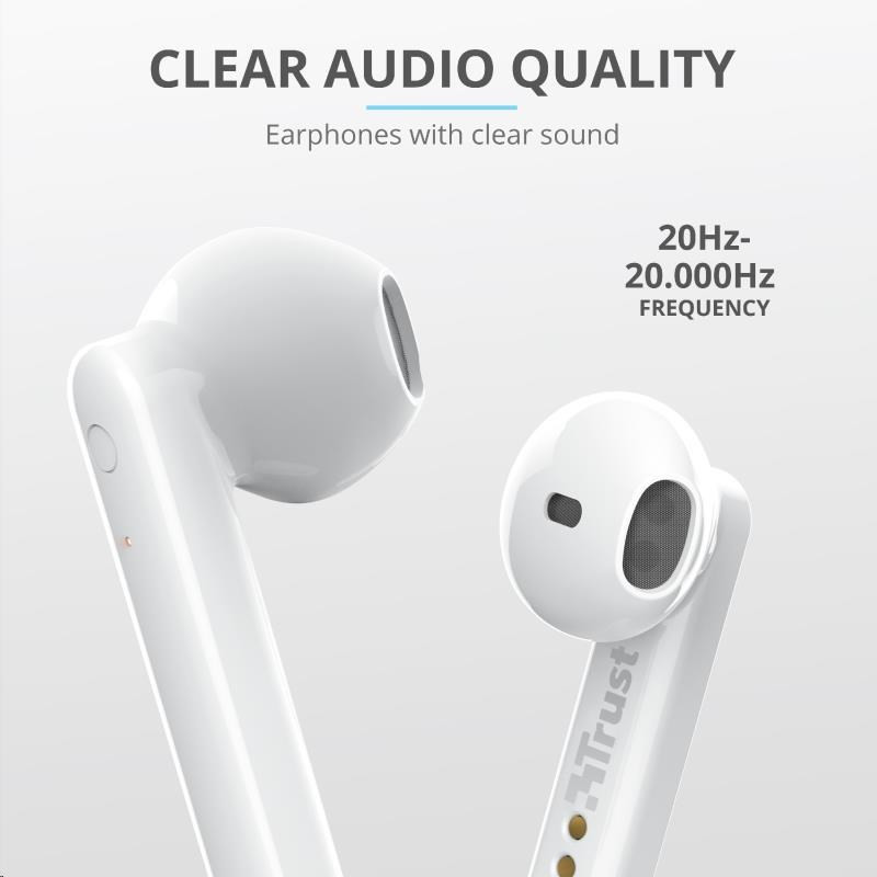 Touch weiß - kabelloser Bluetooth-Kopfhörer TRUST Primo